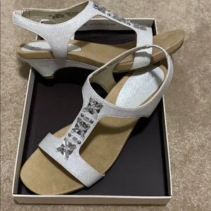 Anne Klein White Sandals